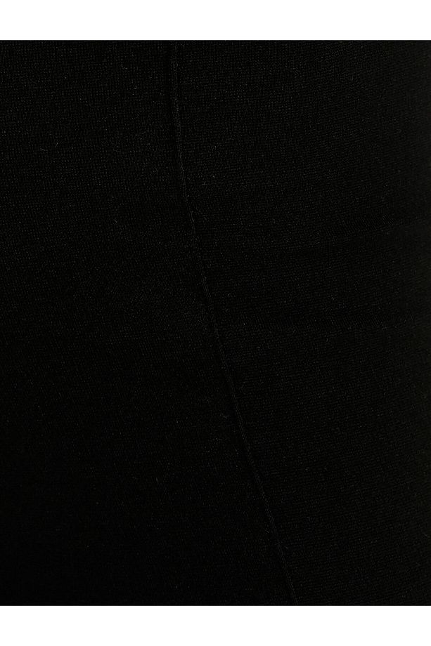 Tayt Pantolon Düğmeli Yüksek Bel Rayon Kumaş - 6