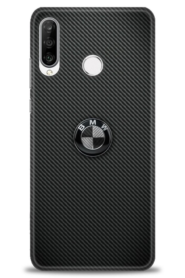 Huawei P30 Lite Case Hd Printed Case - Bmw Black + Full Screen Protector