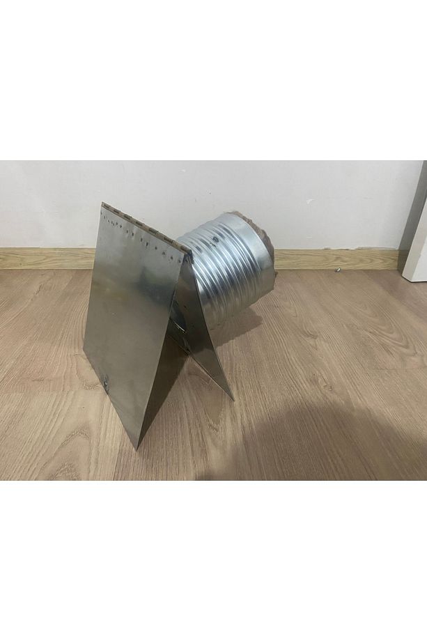 Isı yalıtımlı yanmaz karavan çadır soba baca adaptörü 10 cm lik borular için - 2