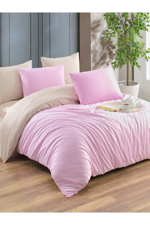 Double Sided Fitted Sheet Double Duvet Cover Set