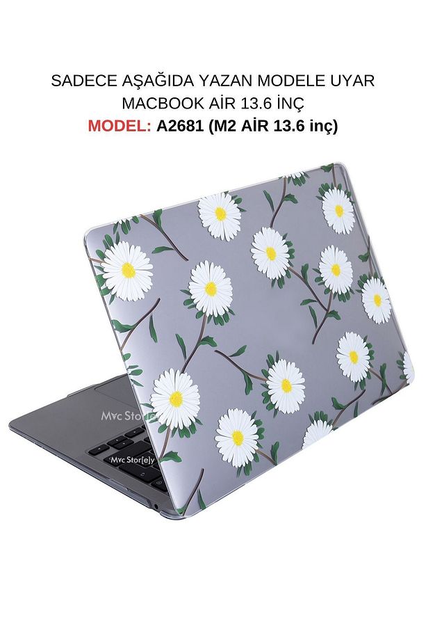 Macbook Air Kılıf 13.6 Inç M2-m4-m3 Flower01nl (13.6” AİR) A2681 A3113 A3240 Ile Uyumlu - 1