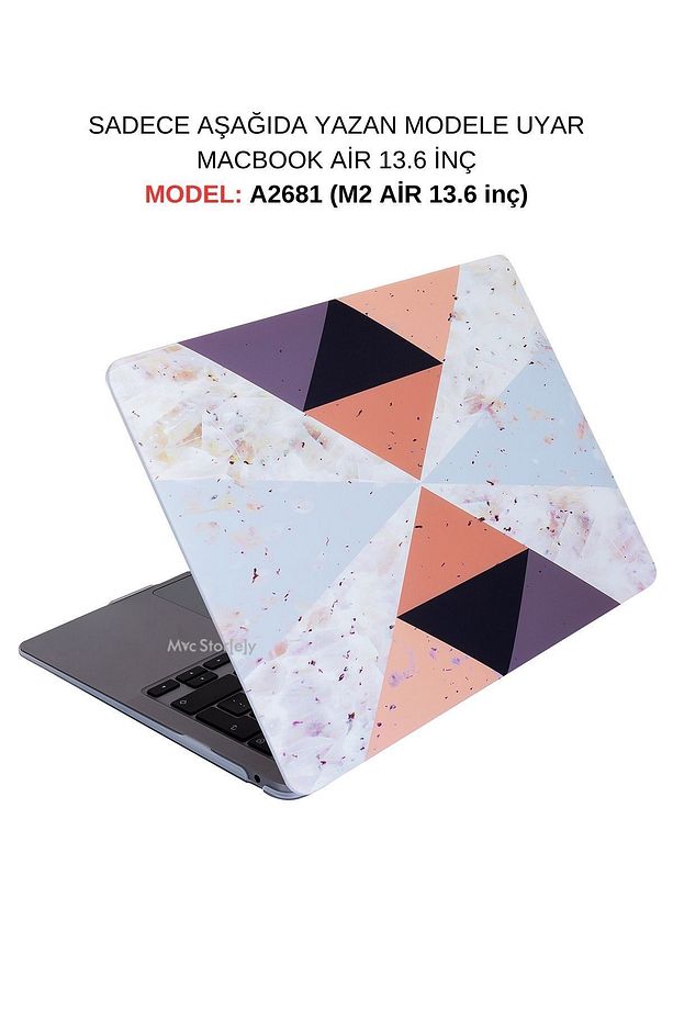 Macbook Air Kılıf 13.6 Inç M2-m3-m4 Tangram01nl (AİR 13.6") A2681 A3113 A3240 Ile Uyumlu - 1
