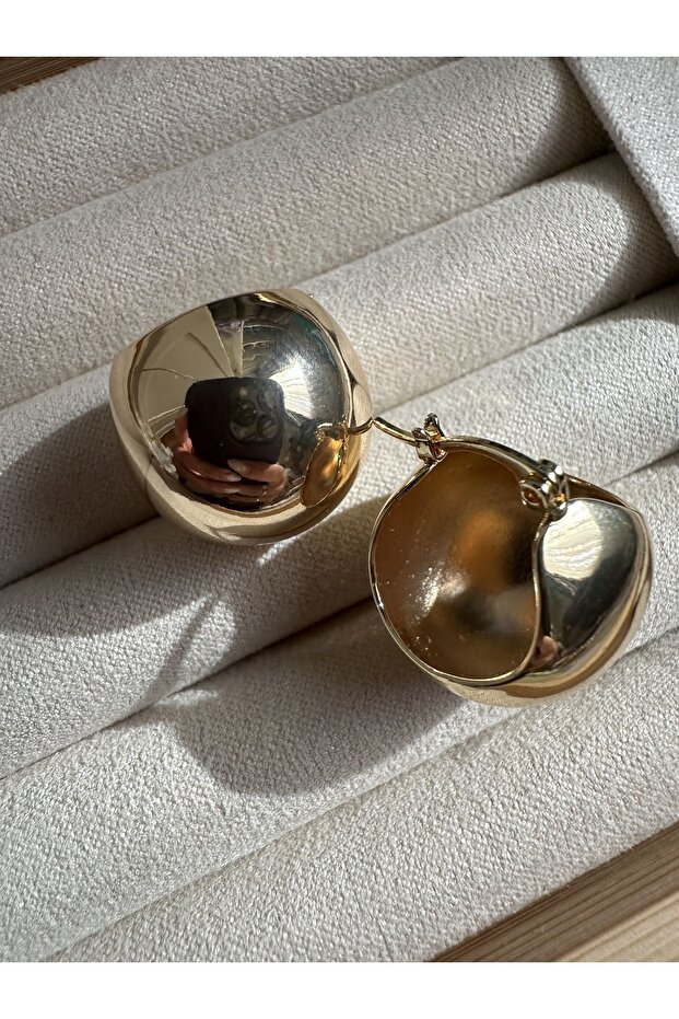 Gold Basic Top Küpe - 1