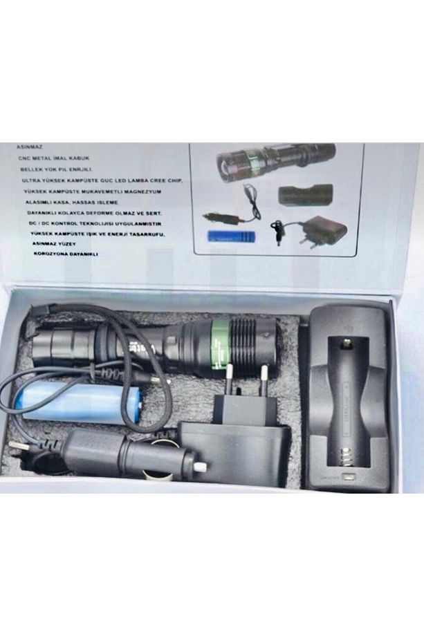 Acil Durum El Feneri Wt-037 Zoomlu Şarjlı 500 Lümen - 4
