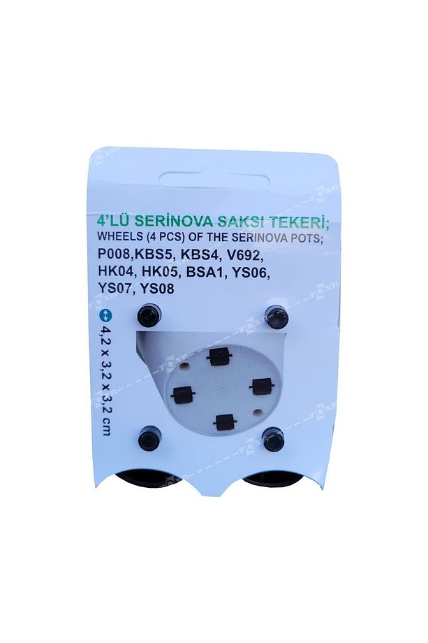 4 Adet Tekerlek Seti Serinova Hisar Yalı Yakut Papatya Model Saksı Için Teker Set Tkr1 - 2