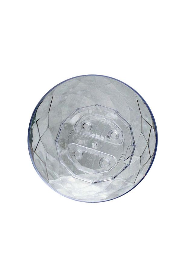 2.4 Litre Ø17,7x15,6cm Orkide Saksısı Tabaklı Şeffaf Dekoratif Plastik Saksı Yakamoz Orkide No3 - 5