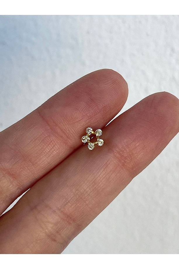 Gümüş Yuvarlak Piercing - 1 Adet - 1