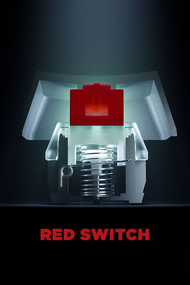 Rebel Siyah Low Profile Red Switch US Layout Rainbow Mekanik Gaming Oyuncu Klavye - 6
