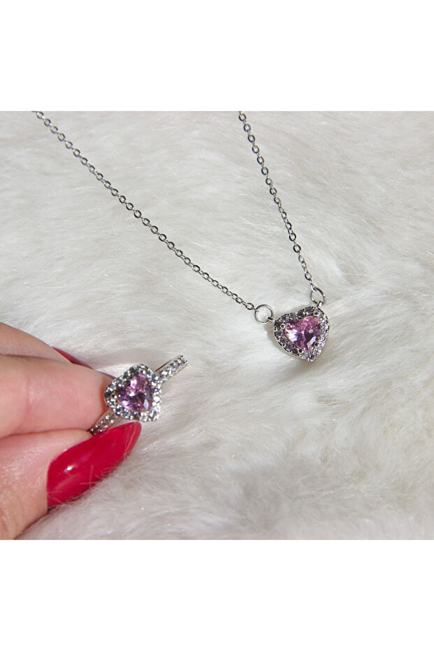 Çelik Yüzük Kolye Set - 2