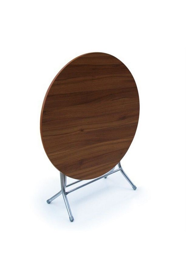 Yuvarlak Katlanır Ders Çalışma Ve Yemek Masası 90 cm - 3