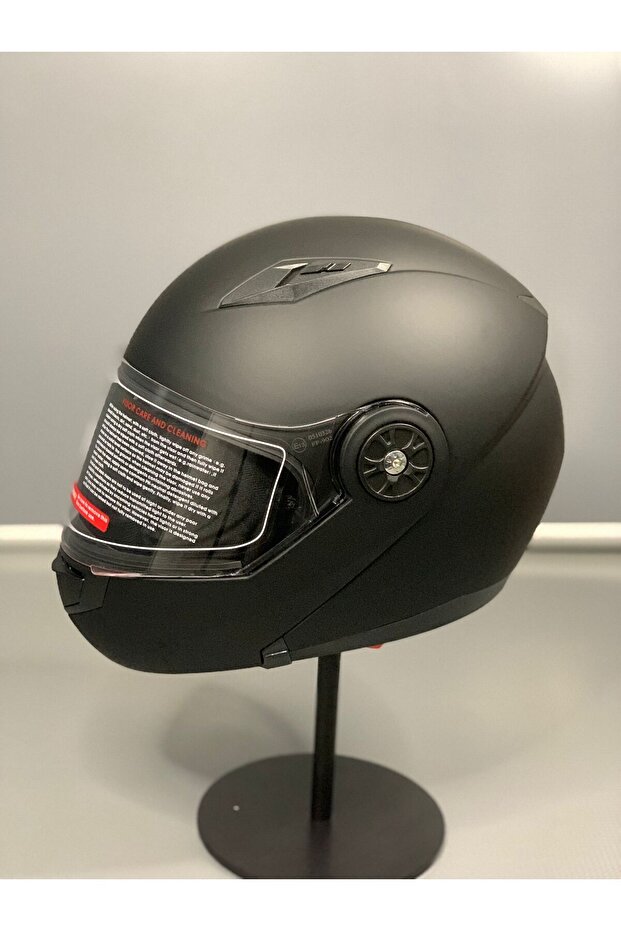 Jk 115 Güneş Vizörlü Çene Açılır Kask Matt Black - 2