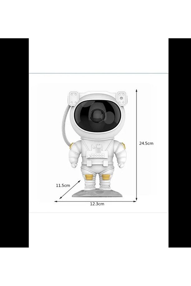 Astronot Yıldızlı kumandalı Çocuk Odası Pilli Gece Lambası Farklı Renklerde Işıklı - 2
