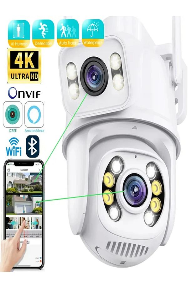 WİFİ SMART KAMERA 8MP UYUMLU WİFİ İP CAMERA 360 DERECE - 2