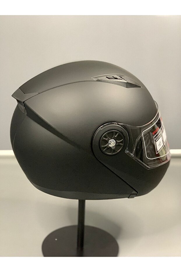 Jk 115 Güneş Vizörlü Çene Açılır Kask Matt Black - 6