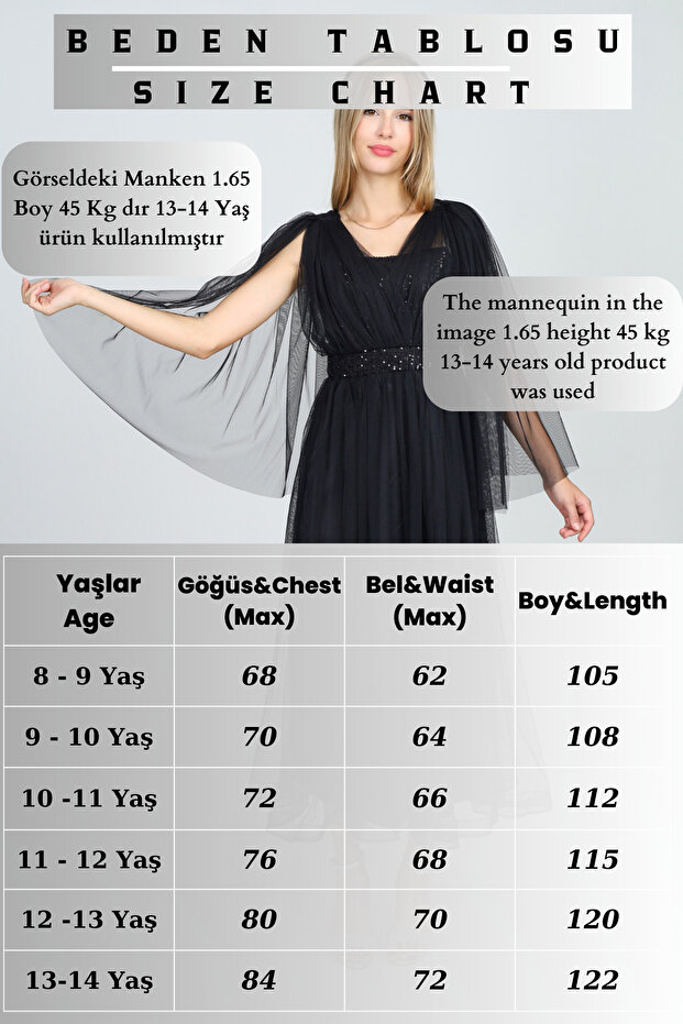 Genç/Kız Çocuk Abiye Elbise&Düğün Elbisesi Doğum Günü Parti Elbisesi - 3