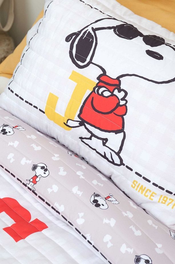 By Karaca Home Joe Cool Bej Tek Kişilik Yatak Örtüsü - 3