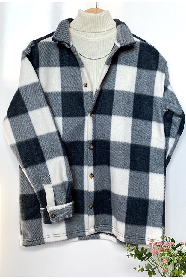 Men's Shirt Collar Oversize Cotton Lumberjack Shirt