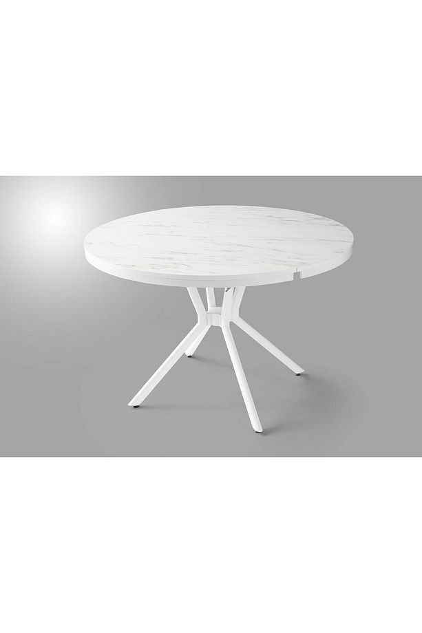 Bade MDF Oval HighGloss Açılır Mutfak Masası 73x120 - 1