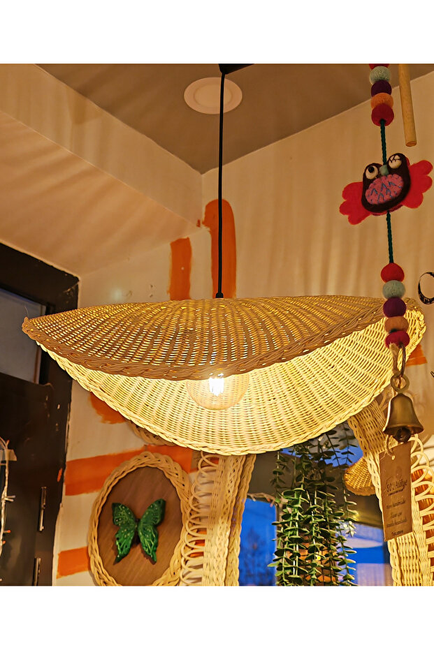 Rattan Bambu Taco Avize - 1