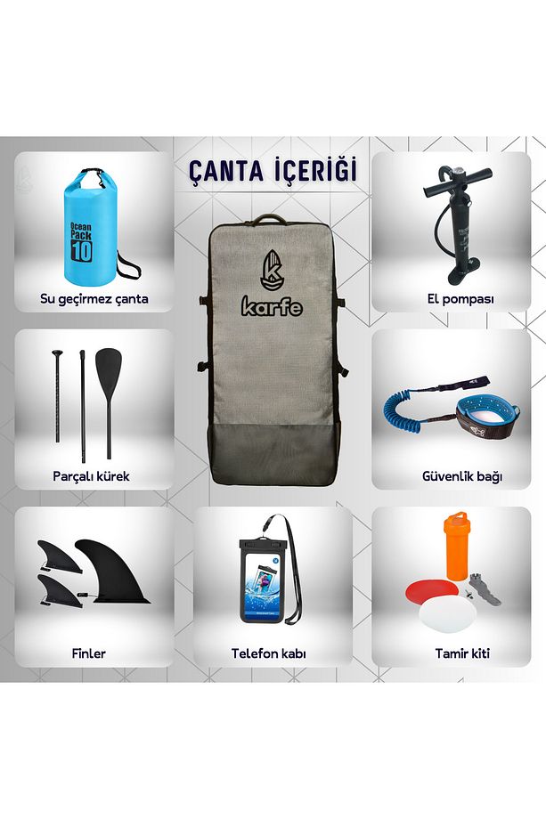 11'6 (350cm) SUP Şişme Kürek Sörfü - Stand Up Paddle Board (Daylight Sails) - 4