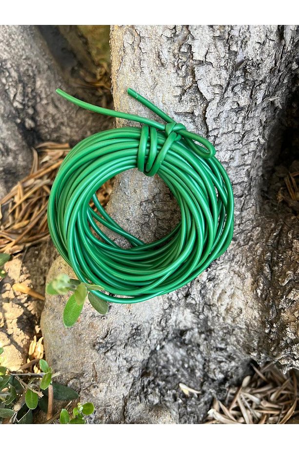 Fidan Bağlama İpi 10 Metre - 3 mm Sera İpi Elastik Fide Bağlama Lastiği Bağ Dal Bitki Bağlama İpi - 1