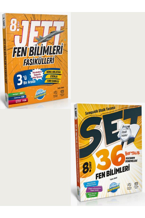 Ünlüler Karması 8. Sınıf Fen Bilimleri 2'li Set (Jett-36 Haftalık) - 4
