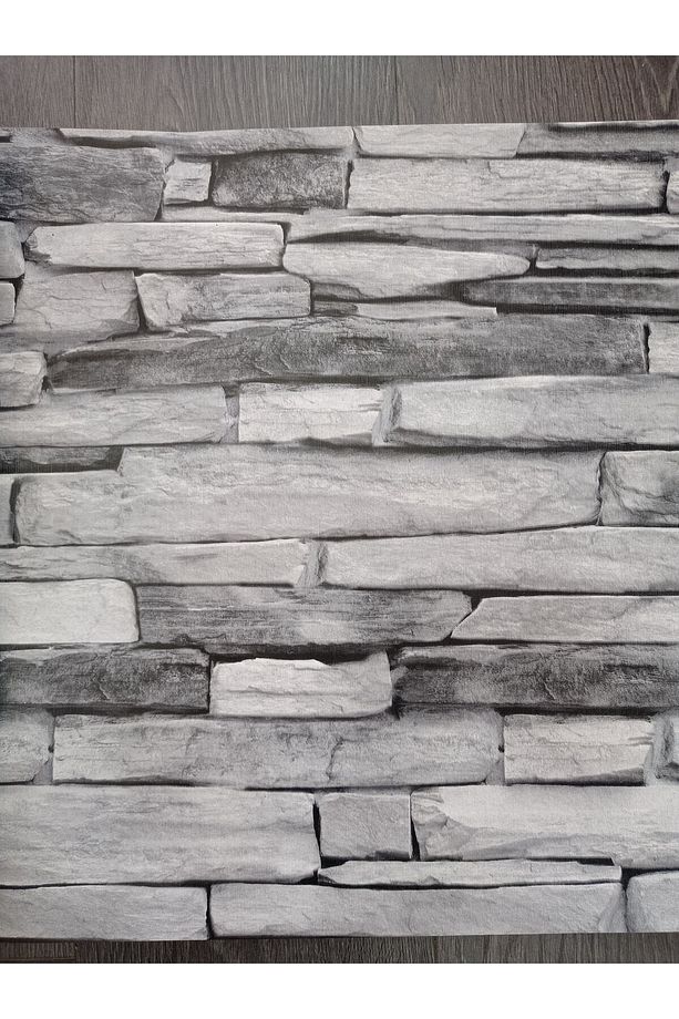 Üç Boyutlu Doğal Taş Desen Silinebilir Duvar Kağıdı 53 Cm Genişliğinde 10 Metre Uzunluğunda - 2