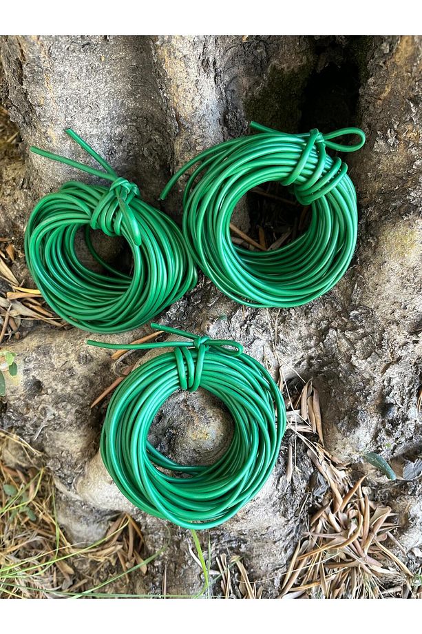 3 Adet Fidan Bağlama İpi 10 Metre - 3 mm (Toplam 30 Metre) Sera İpi Fide Bağ Dal Bitki Bağlama İpi - 1