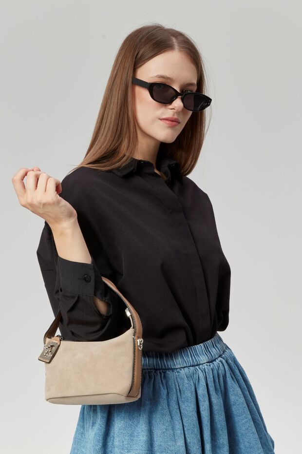 Women's Suede Mini Crossbody Chain Strap Shoulder Bag