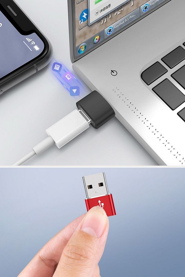 ® USB'den TYPE-C 'ye Dönüştürücü Adaptör Veri Aktarımı Sağlayıcı Şarj Data Çevirici - 6