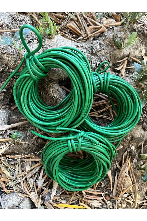 3 Adet Fidan Bağlama İpi 10 Metre - 3 mm (Toplam 30 Metre) Sera İpi Fide Bağ Dal Bitki Bağlama İpi - 3