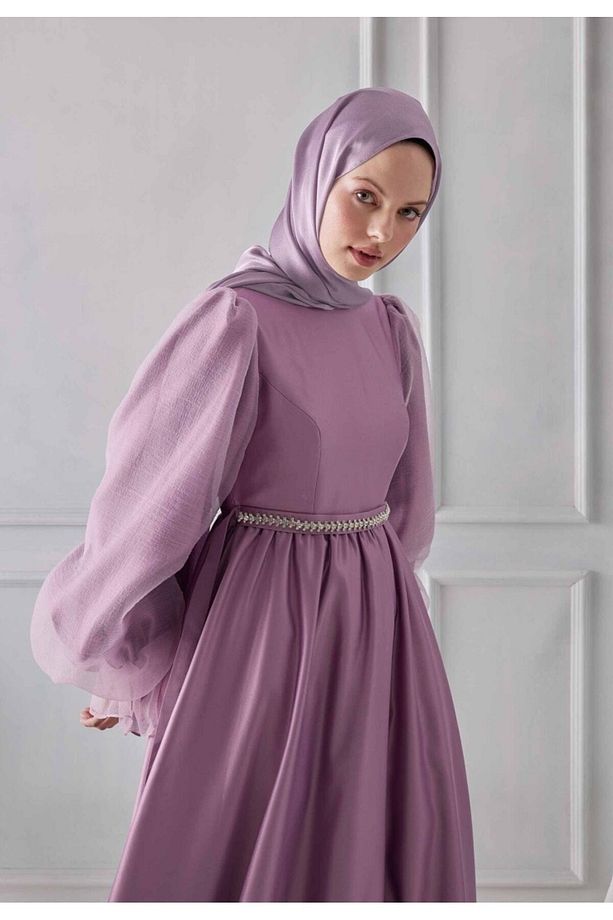 SEDEF JANJANLI LİLA RENGİ ŞAL - 3