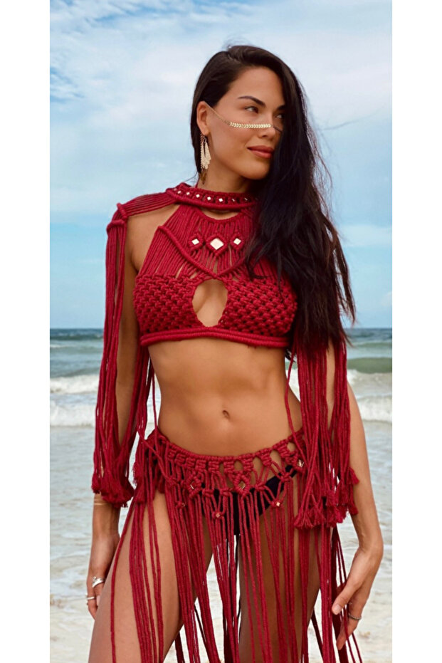 Macramé Beach Dress Set of 3, Cleopatra Style, Festival