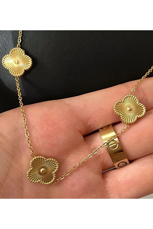 Model Gold Renkli Çelik Kolye - 3