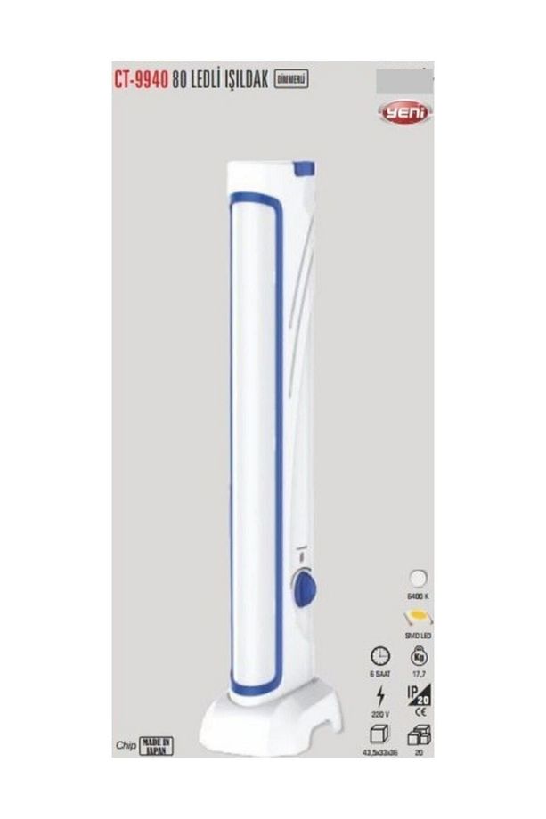 Ct-9940 80 Ledli Dimmerli 6 Saat Şarjlı Ayarlı Işıldak Ct-9940 - 1
