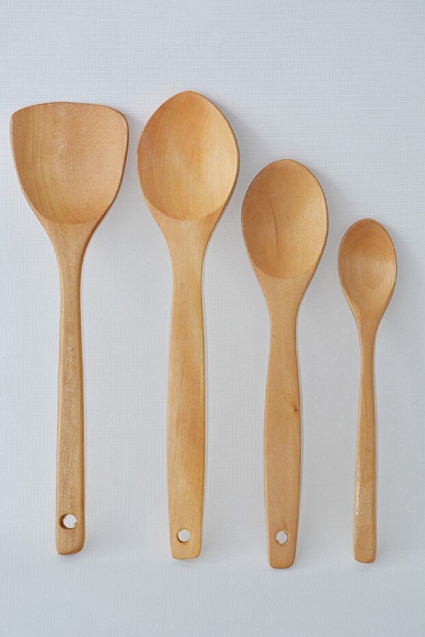 4 Parça Ahşap Kaşık Seti - 1