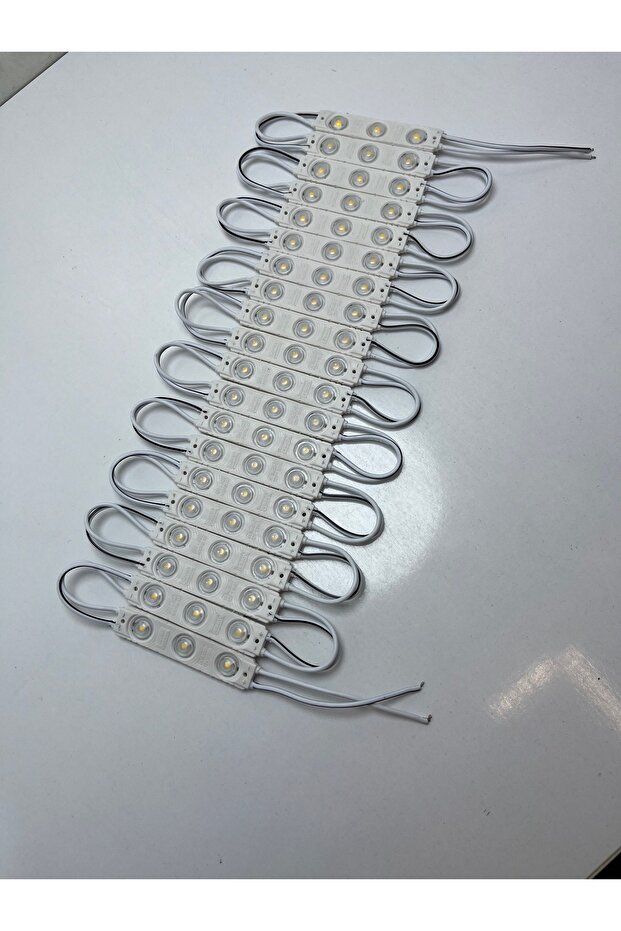 12 Volt (10 adet) 1,5 Watt 3 lü Lensli Modül Led Reklamcı Modülü - 4