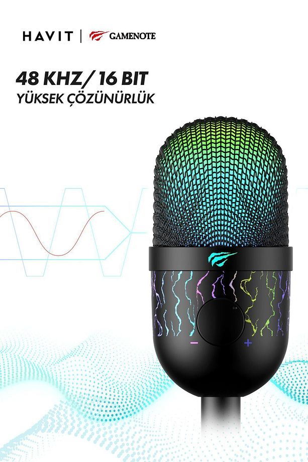 Gamenote GK52 RGB Gaming Profesyonel Oyuncu Yayıncı Mikrofonu - 5