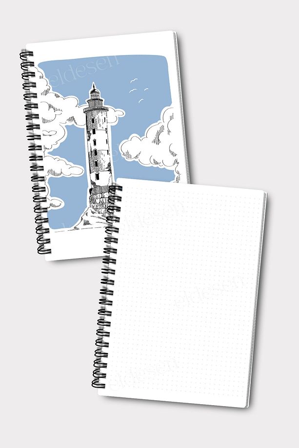 2'li Noktalı Defter Seti, A5 Boyutunda 50 Yaprak 100 Sayfa 2'li Set - 3