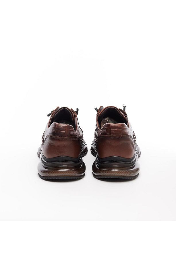 Yüksek Taban Hakiki Deri Erkek Sneaker - 4
