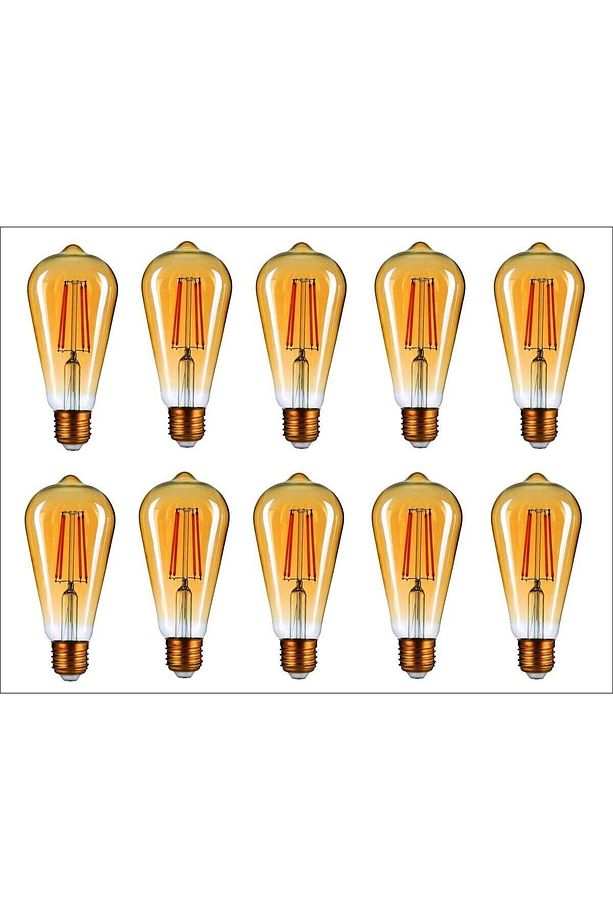 St64 4 Watt Led Armut Tip ( 10 ADET ) Rustik Ampul Edison Ampul Dekoratif Ampul Akkor Aydınlatma - 1