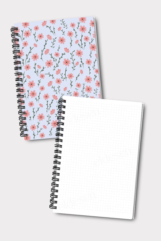 2'li Noktalı Defter Seti, A5 Boyutunda 50 Yaprak 100 Sayfa 2'li Set - 4