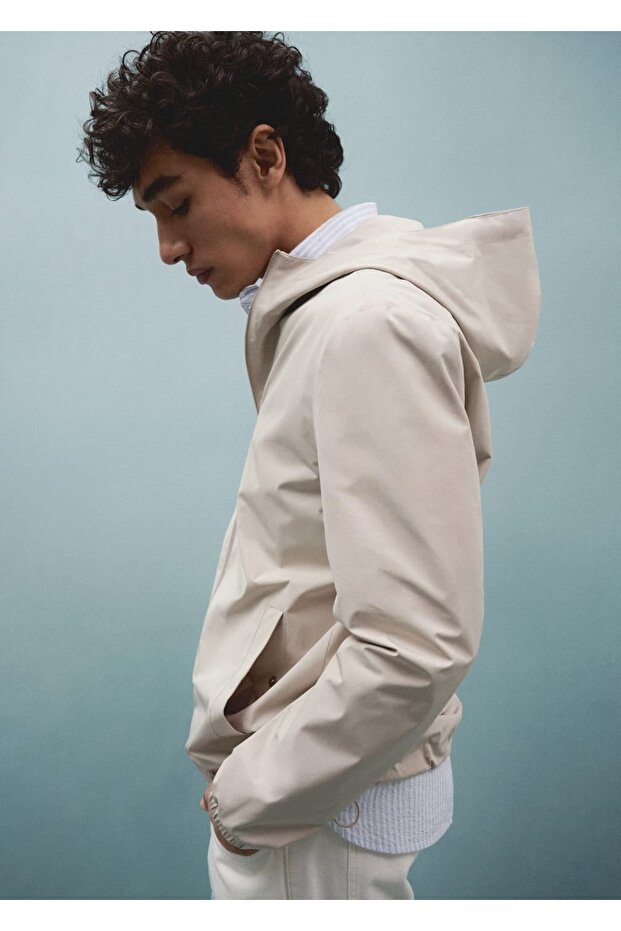 Kapüşonlu fermuarlı ceket - 7