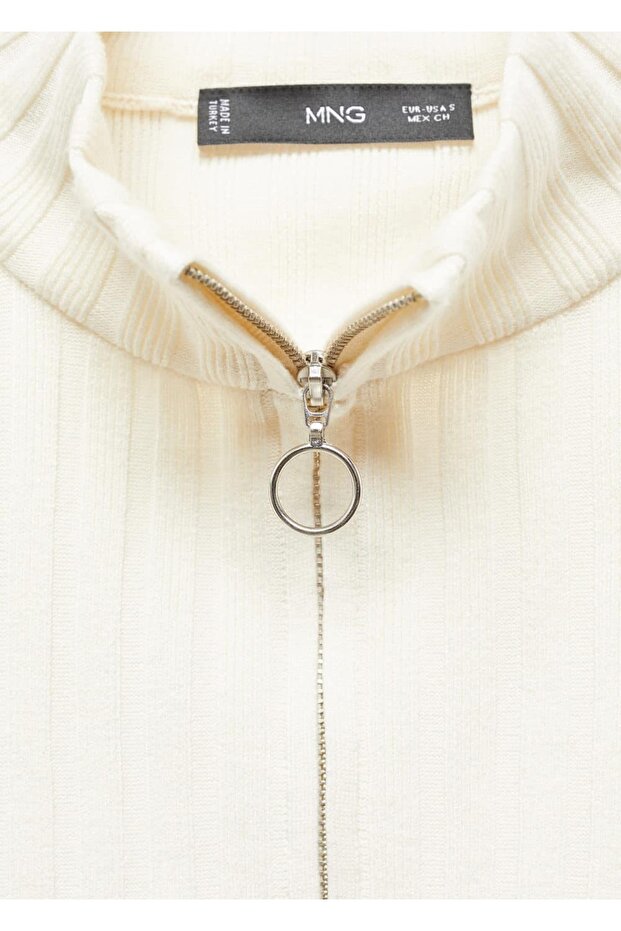 Fermuarlı kısa hırka - 5