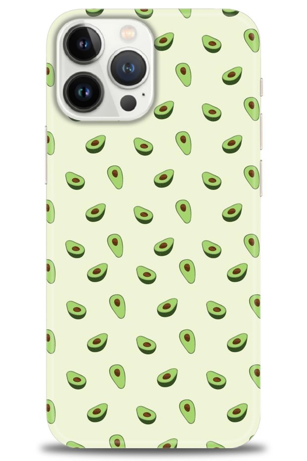 iPhone 14 Pro Max Case Hd Printed Case - Tiny Avocados + Full Screen Protector