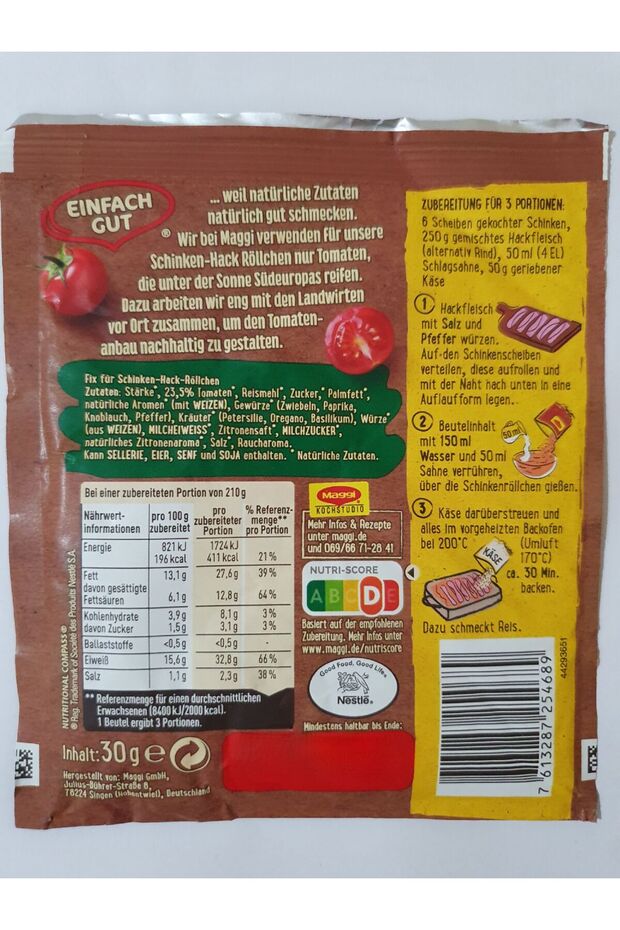 SCHİNKEN-HACK RÖLLCHEN 30g - 2