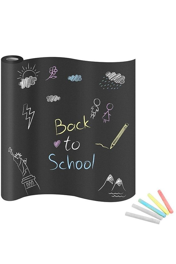 Kara Tahta Kendinden Yapışkanlı Kağıt Tebeşir Sticker 60 X 200 Cm - 2