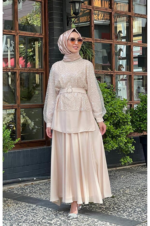 Özcan Jade Skirt Suit - Cream 124y34008