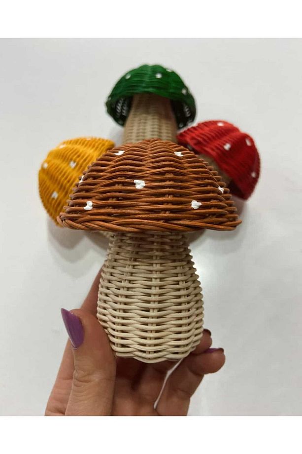 Rattan Bambu Açık Kahverengi Mantar 1 Adet - 1