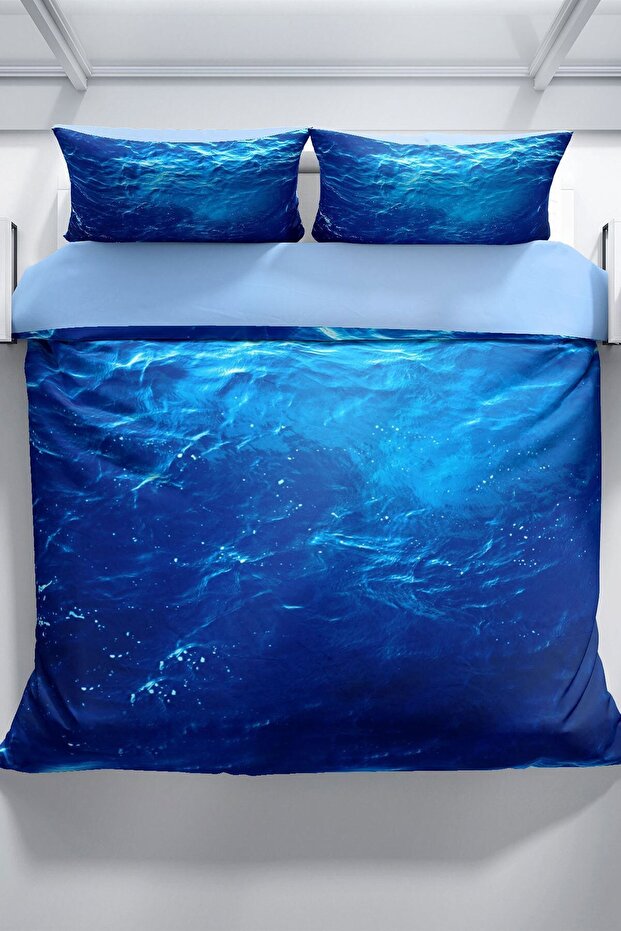 Middle Sea 3D pamut szatén dupla paplanhuzat szett - 3